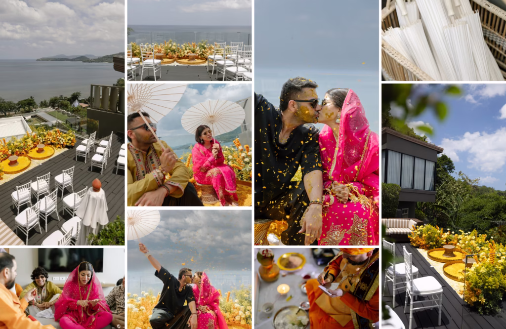 Phuket Luxury Wedding Planner in Thailand | Hyatt Regency Phuket Vineet & Megha Haldi Ceremony Phuket Indian Wedding Phuket Phuket Indian Wedding Phuket Wedding Planner Phuket Wedding Thailand Wedding Planner